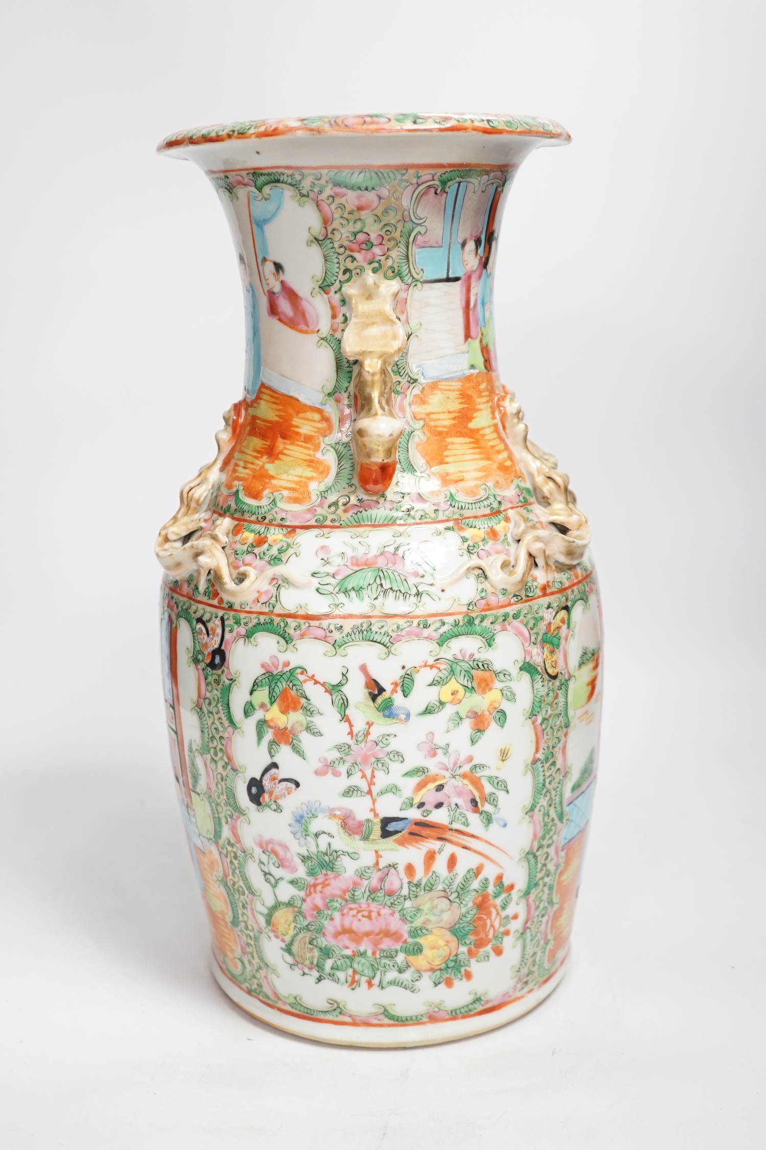 A 19th-century Chinese famille rose vase, 35cm